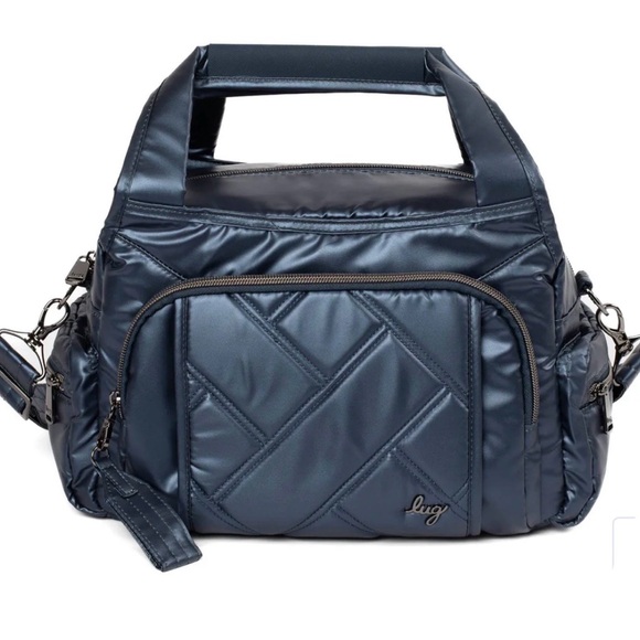 lug Handbags - Lug Rumble Satchel Bag in Metallic Indigo